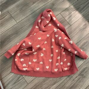 Heart Patterned Pink Sweater